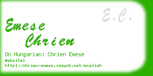 emese chrien business card
